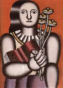 Fernard Leger The Woman hold flower oil painting on canvas